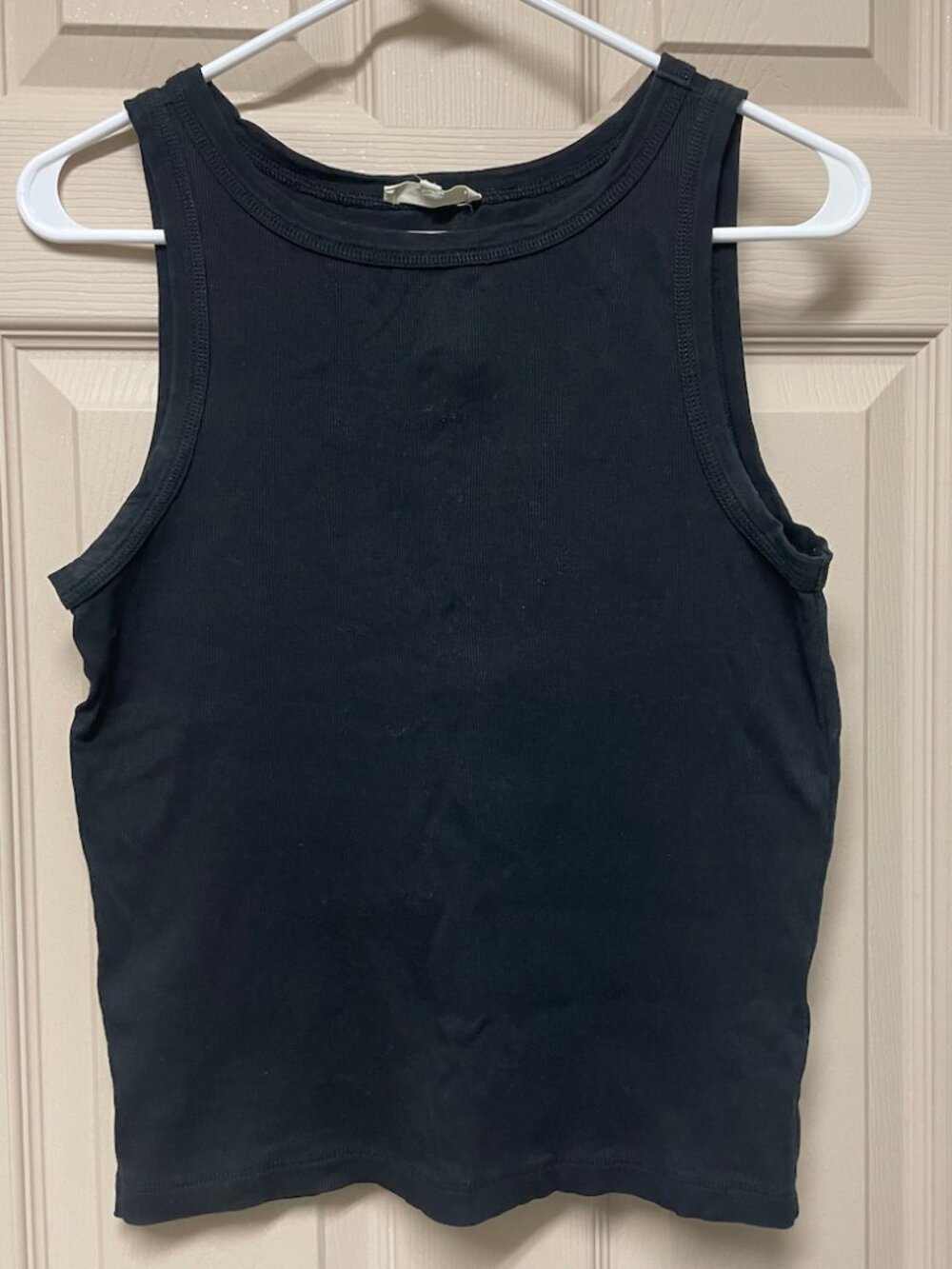 Madewell Womens (Re)generative Cotton Ribbed Cutaway Tank
